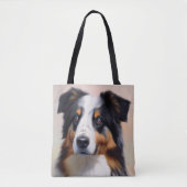 Australian Shepherd Kopf -  Tasche (Vorderseite)