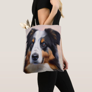 Australian Shepherd Kopf -  Tasche