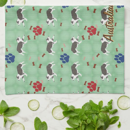 Australian Shepherd Küchentuch (Gefaltet)