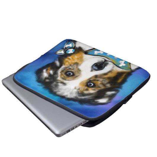 AUSTRALIAN SHEPHERD LAPTOPSCHUTZHÜLLE (Vorne Knopf)