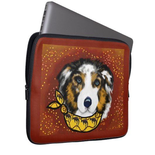 AUSTRALIAN SHEPHERD LAPTOPSCHUTZHÜLLE (Vorne Rechts)