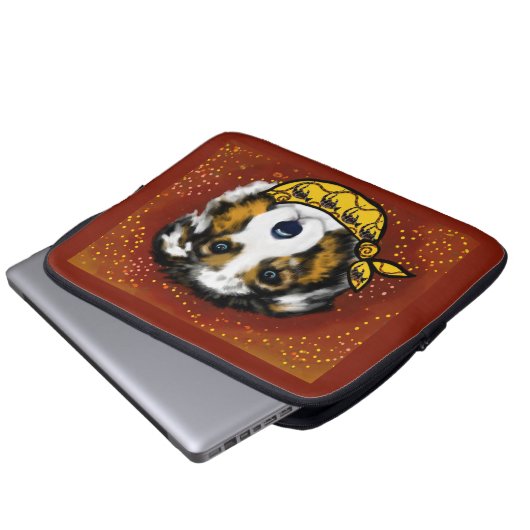 AUSTRALIAN SHEPHERD LAPTOPSCHUTZHÜLLE (Vorne Knopf)