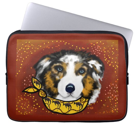 AUSTRALIAN SHEPHERD LAPTOPSCHUTZHÜLLE (Vorderseite)