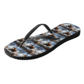 Australian Shepherd Let It Snow Christmas Badesandalen (Schrägansicht)