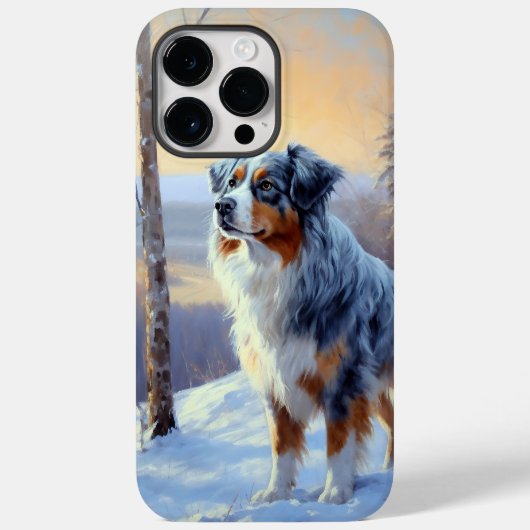 Australian Shepherd Let It Snow Christmas Case-Mate iPhone Hülle (Rückseite)
