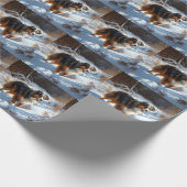 Australian Shepherd Let It Snow Christmas Geschenkpapier (Ecke)