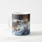 Australian Shepherd Let It Snow Christmas Kaffeetasse (Vorderseite Links)