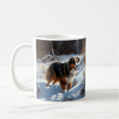 Australian Shepherd Let It Snow Christmas Kaffeetasse (Links)