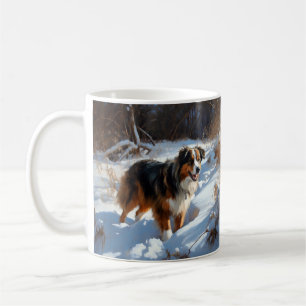Australian Shepherd Let It Snow Christmas Kaffeetasse