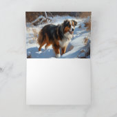Australian Shepherd Let It Snow Christmas Karte (Innenseite)