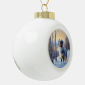 Australian Shepherd Let It Snow Christmas Keramik Kugel-Ornament (Links)