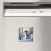 Australian Shepherd Let It Snow Christmas Magnet (In Situ (Geschirrspüler))