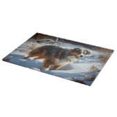 Australian Shepherd Let It Snow Christmas Schneidebrett (Ecke)