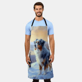 Australian Shepherd Let It Snow Christmas Schürze (Getragen)