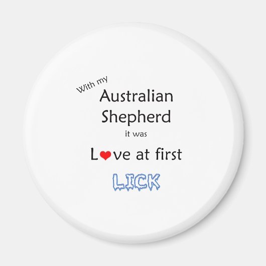 Australian Shepherd Lick Design Magnet (Vorne)