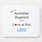 Australian Shepherd Lick Design Mousepad (Vorne)