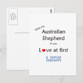 Australian Shepherd Lick Design Postkarte (Vorne/Hinten)