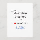 Australian Shepherd Lick Design Postkarte (Vorderseite)