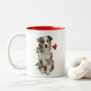 Australian Shepherd Liebe Zweifarbige Tasse