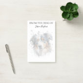 Australian Shepherd Liebhaber monogrammierter Hund Post-it Klebezettel (Büro)