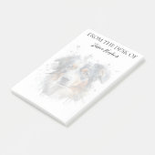 Australian Shepherd Lover Monogrammed Dog Post-it Klebezettel (angewinkelt)