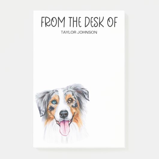 Australian Shepherd Lover Post-it Klebezettel (Vorderseite)