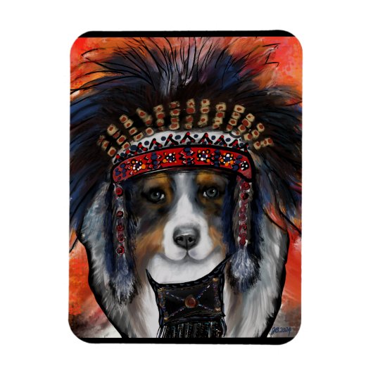 AUSTRALIAN SHEPHERD MAGNET (Vertikal)