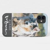 Australian Shepherd Mama Dog Foto Case-Mate iPhone Hülle (Rückseite (Horizontal))