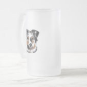 Australian Shepherd Mattglas Bierglas (Vorderseite Links)