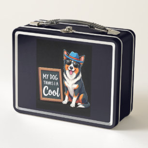 Australian Shepherd Mein Hund denkt, ich bin cool  Metall Brotdose