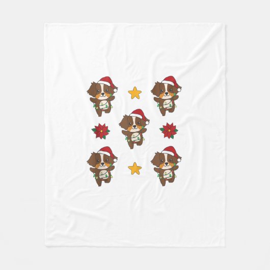 Australian Shepherd Merry Christmas Winter Hogs Ch Fleecedecke (Vorderseite)