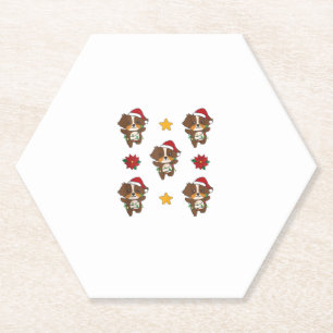 Australian Shepherd Merry Christmas Winter Hogs Ch Untersetzer