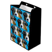 AUSTRALIAN SHEPHERD MITTLERE GESCHENKTÜTE (Rückseite Schrägansicht)