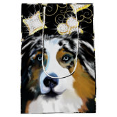 Australian Shepherd Mittlere Geschenktüte (Rückseite)