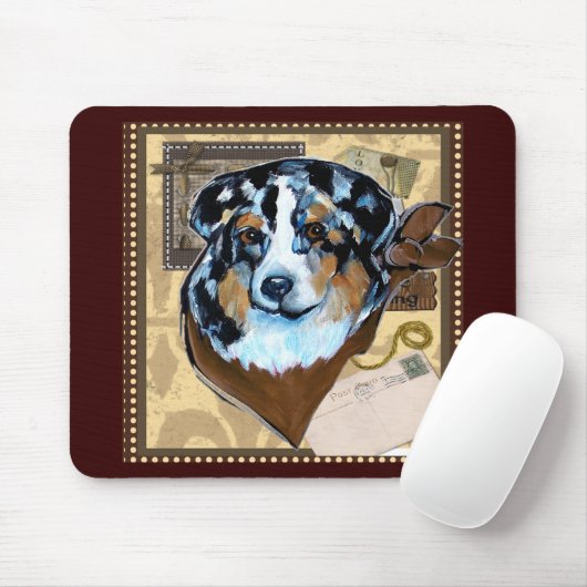 AUSTRALIAN SHEPHERD MOUSEPAD (Mit Mouse)