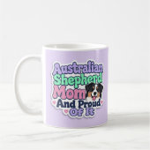 Australian Shepherd Mutter und stolz darauf Kaffeetasse (Links)