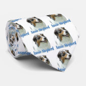 Australian Shepherd Name Tiled Krawatte (Gerollt)