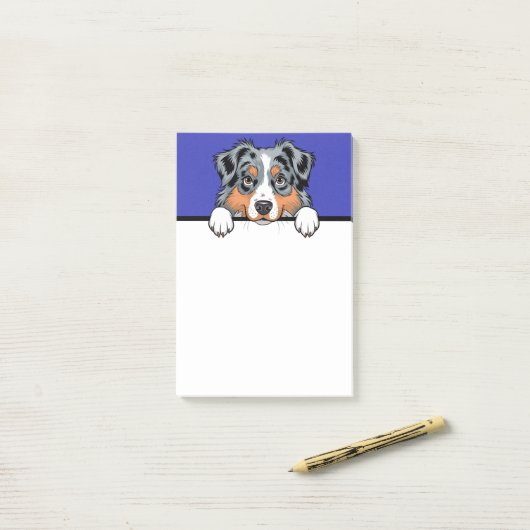Australian Shepherd Niedlich Aussie Dog Lover Gesc Post-it Klebezettel (Auf Schreibtisch)