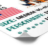 Australian Shepherd Origin Funny Aussie Dog Lover Poster (Ecke)