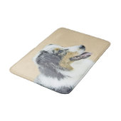 Australian Shepherd Painting - Original Dog Art Badematte (Schrägansicht)
