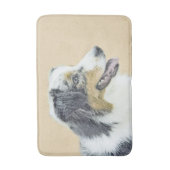 Australian Shepherd Painting - Original Dog Art Badematte (Vorderseite Vertikal)