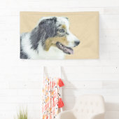 Australian Shepherd Painting - Original Dog Art Banner (Insitu)