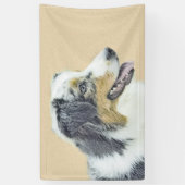 Australian Shepherd Painting - Original Dog Art Banner (Vertikal)