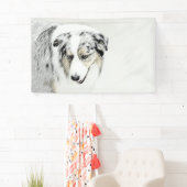 Australian Shepherd Painting - Original Dog Art Banner (Insitu)