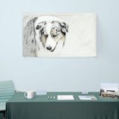 Australian Shepherd Painting - Original Dog Art Banner (Messeveranstaltung)