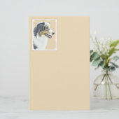 Australian Shepherd Painting - Original Dog Art Briefpapier (Stehend Vorderseite)