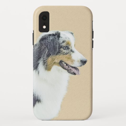 Australian Shepherd Painting - Original Dog Art Case-Mate iPhone Hülle (Rückseite)
