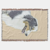 Australian Shepherd Painting - Original Dog Art Decke (Vorderseite)