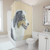 Australian Shepherd Painting - Original Dog Art Duschvorhang (Beispiel)