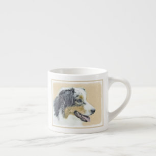Australian Shepherd Painting - Original Dog Art Espressotasse